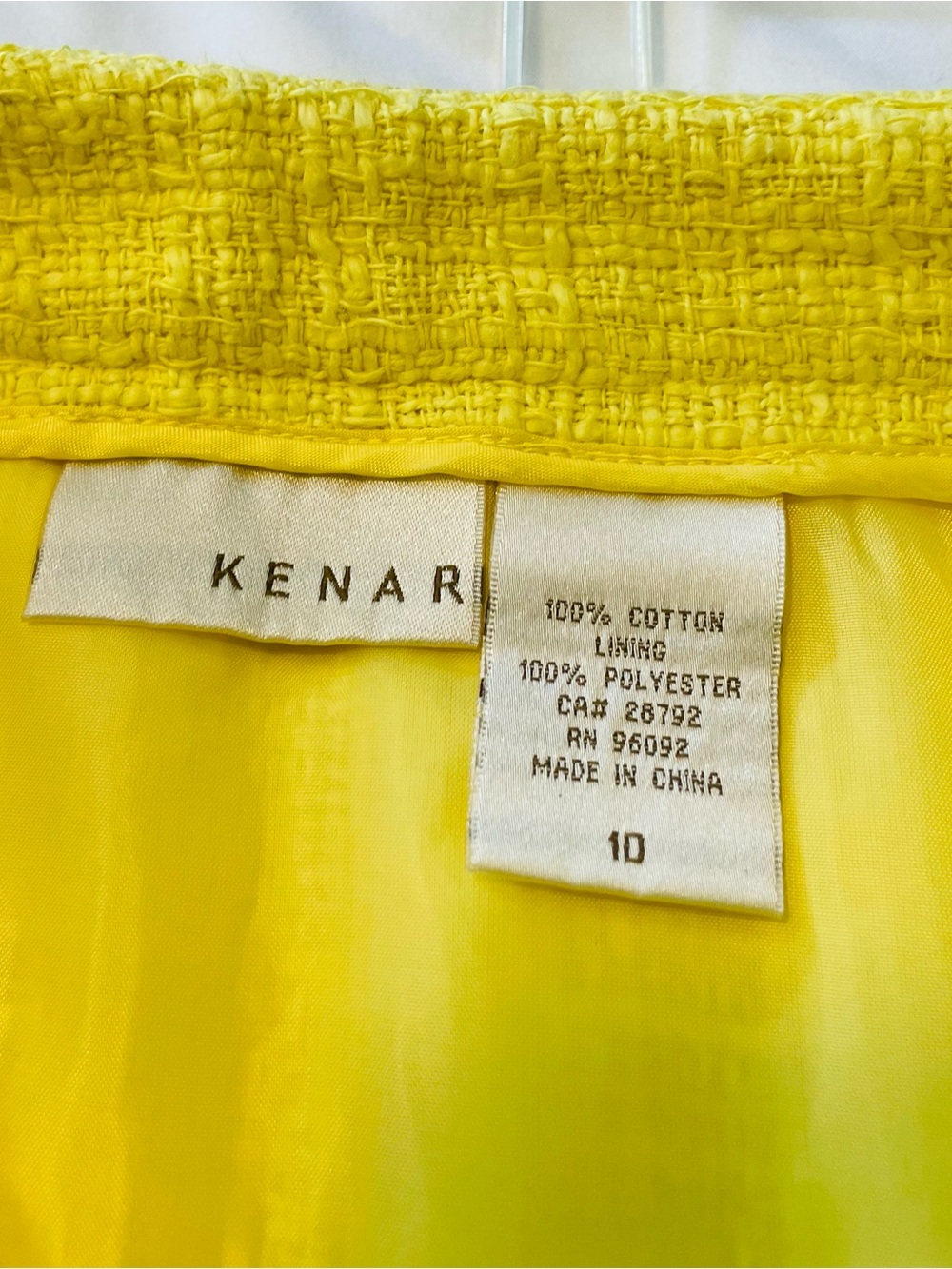 Kenar Cotton Tweed Yellow Skirt - Picture 3 of 3